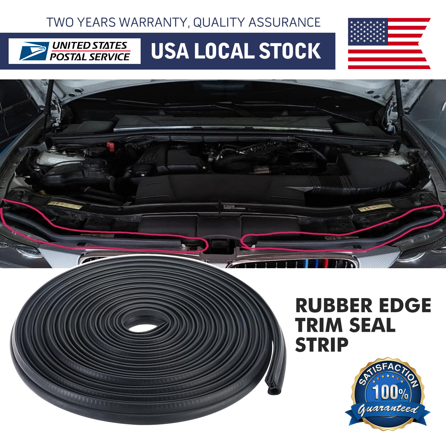 13Feet Automotive Door Weather Stripping Car Door Rubber Edge Trim Seal Strip US