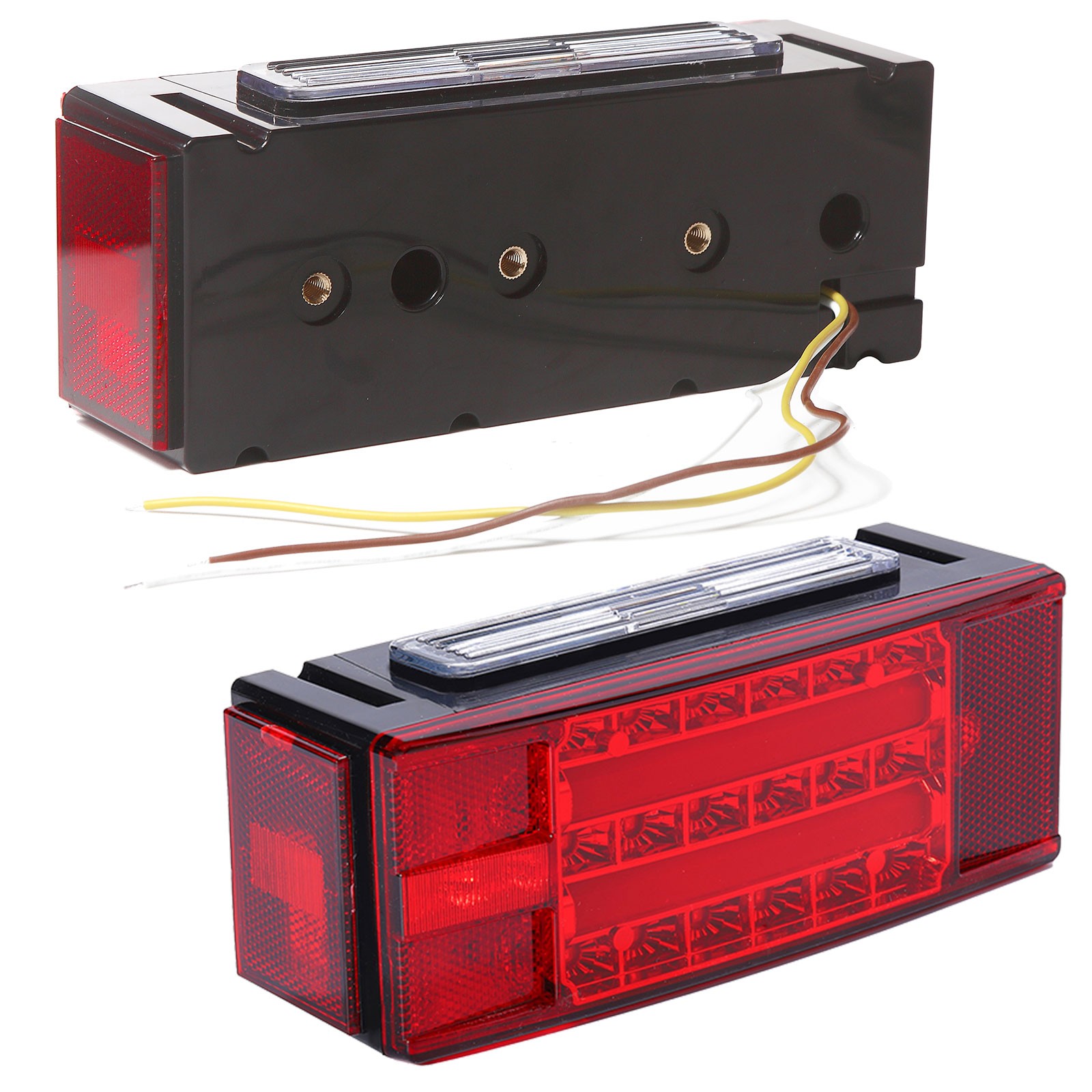 Rear Led Submersible Trailer Tail Lights Kit Boat Marker Truck Waterproof New
