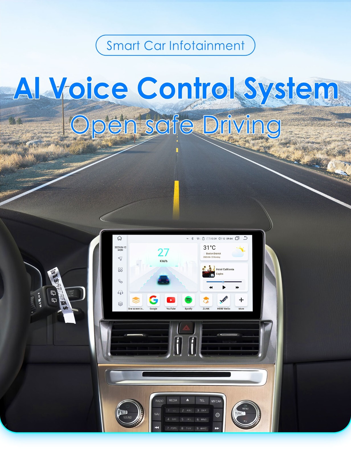 8Core For Volvo XC60 2014-2017 Android14 Car Stereo Radio Navi Apple Carplay DSP