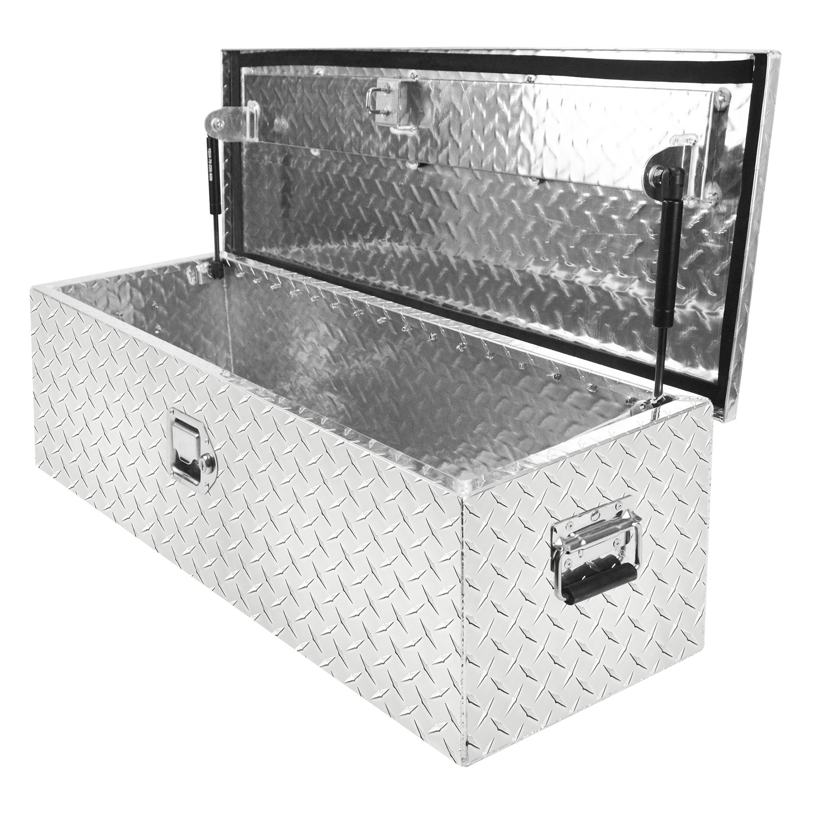 36inx10inx13in Diamond Plate Aluminum Organizer Box Truck Lock & Handles Set