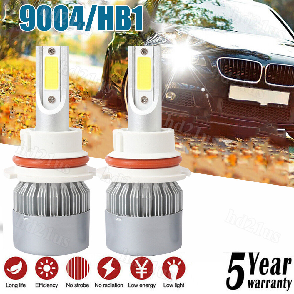 9004 HB1 LED Headlight Conversion Kit 2200W 330000LM High Low Beam Bulbs 6500K