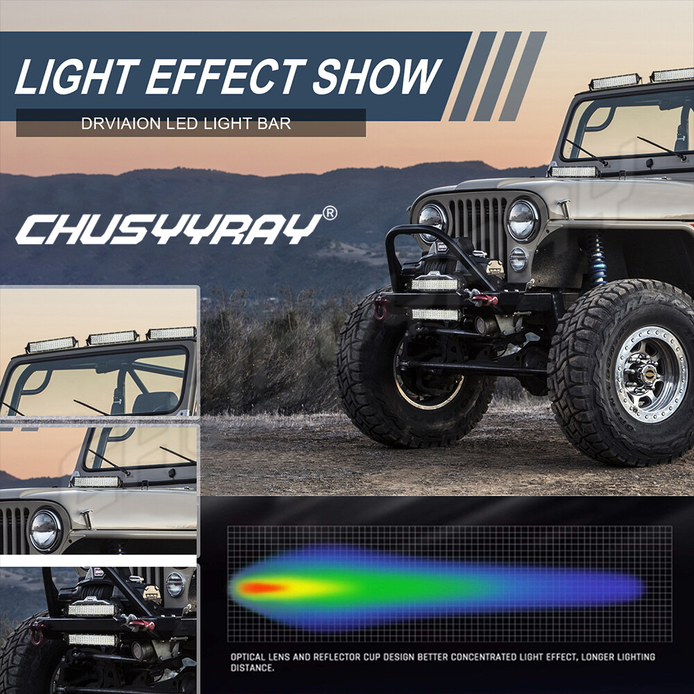 12inch LED Work Light Bar Spot Flood Combo Offroad Driving Truck 4WD ATV