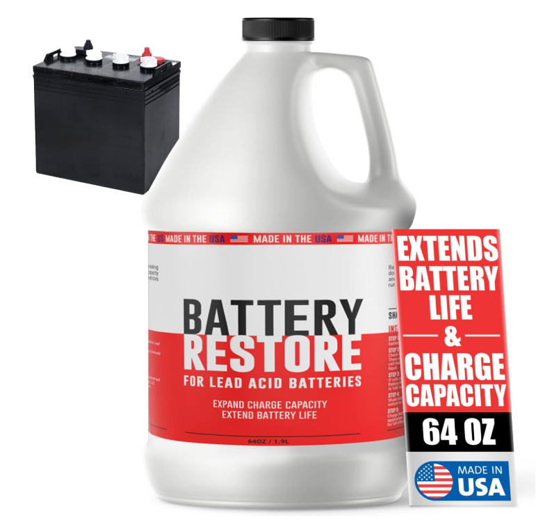 Battery Restore For Lead Acid Batteries – Made In USA – 64oz Formulated Solution