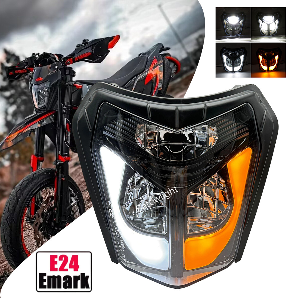 NEW LED Headlamp DRL w/Yellow Turn For KTM EXC XCW EXC-F 250 300 350 450 500 690