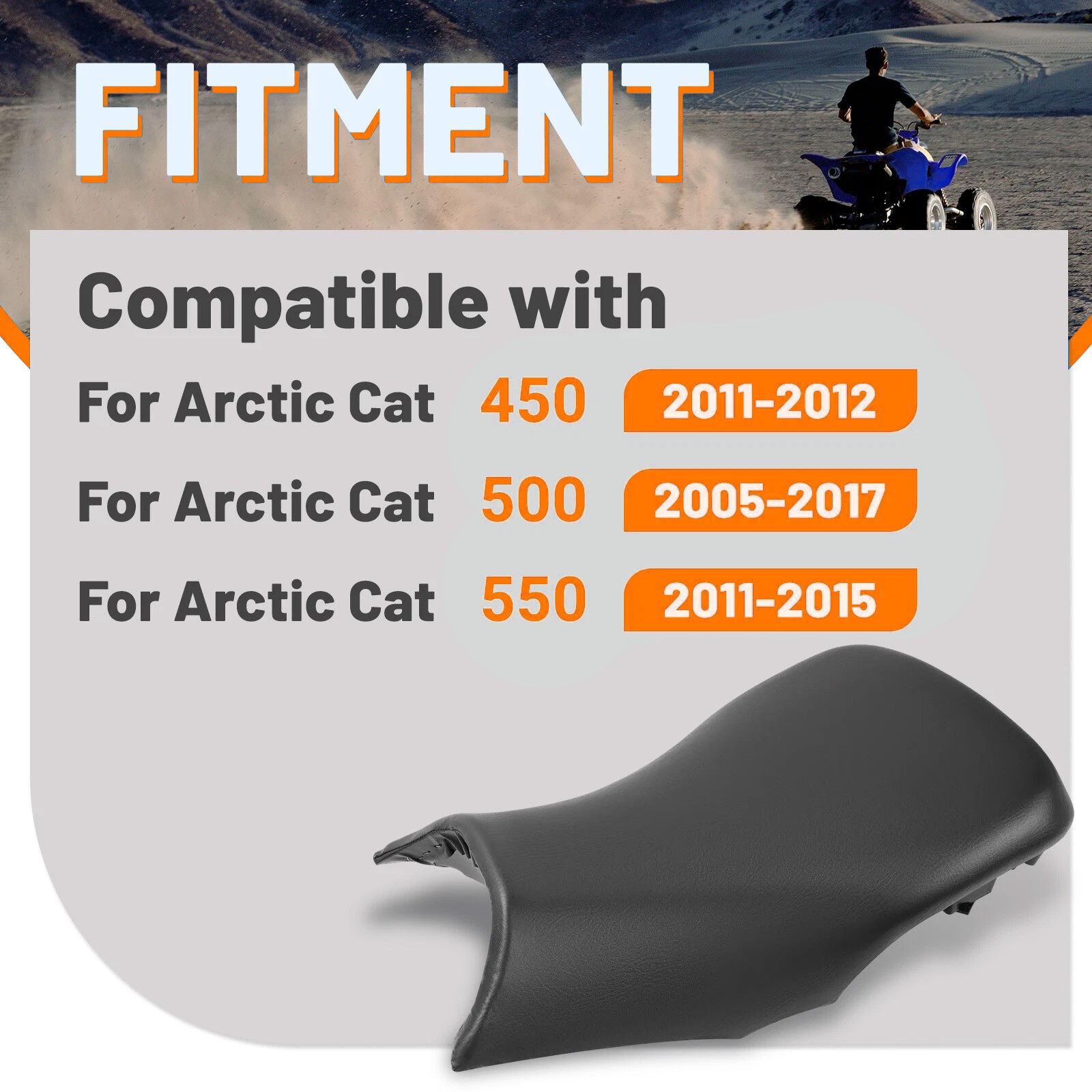 Complete Seat Fit For Arctic Cat 400 2005-2013 Arctic Cat 500 2005-2017 450 550