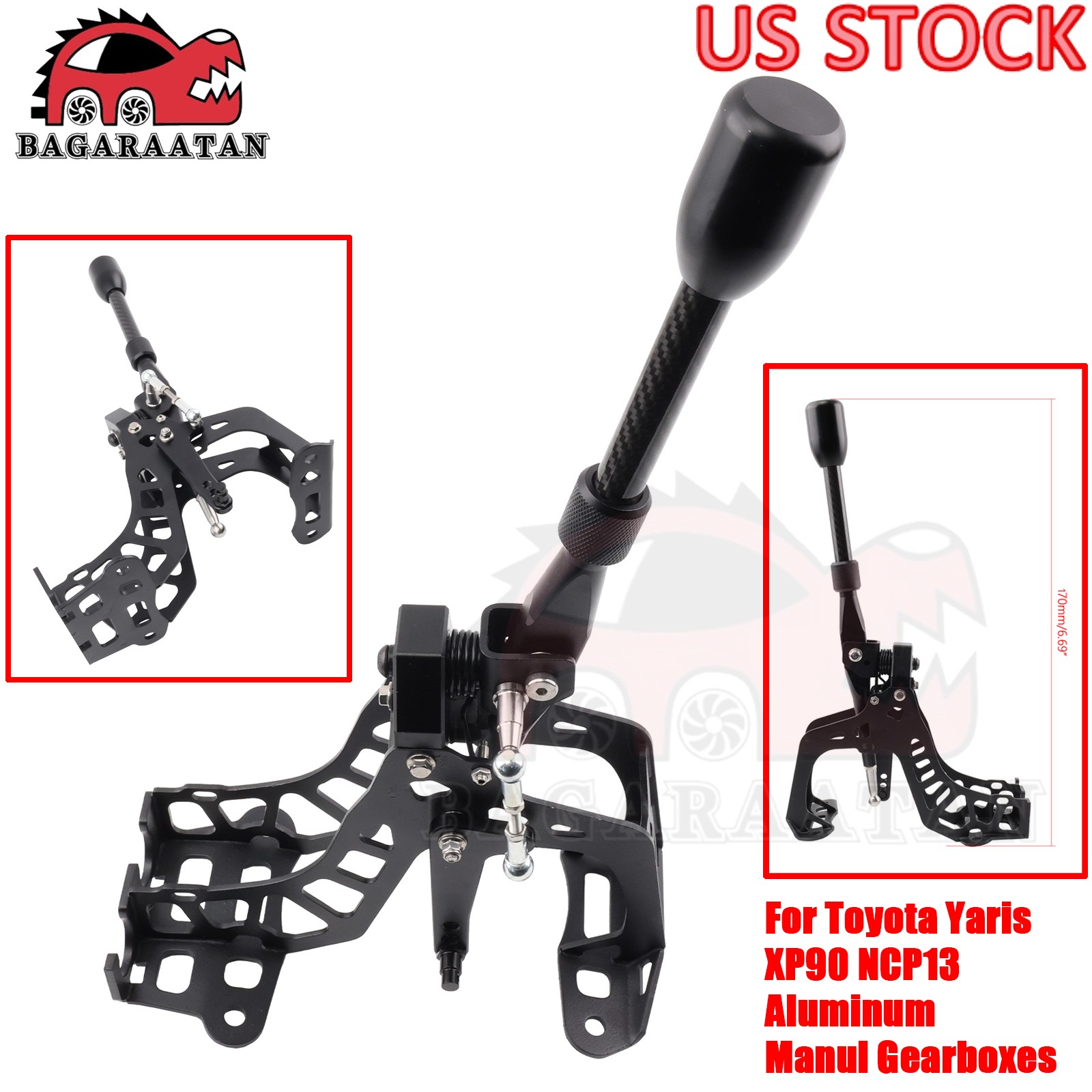 Upgraded Short Shifter Box For Toyota Yaris XP90 NCP13 Aluminum Manul Gearboxes