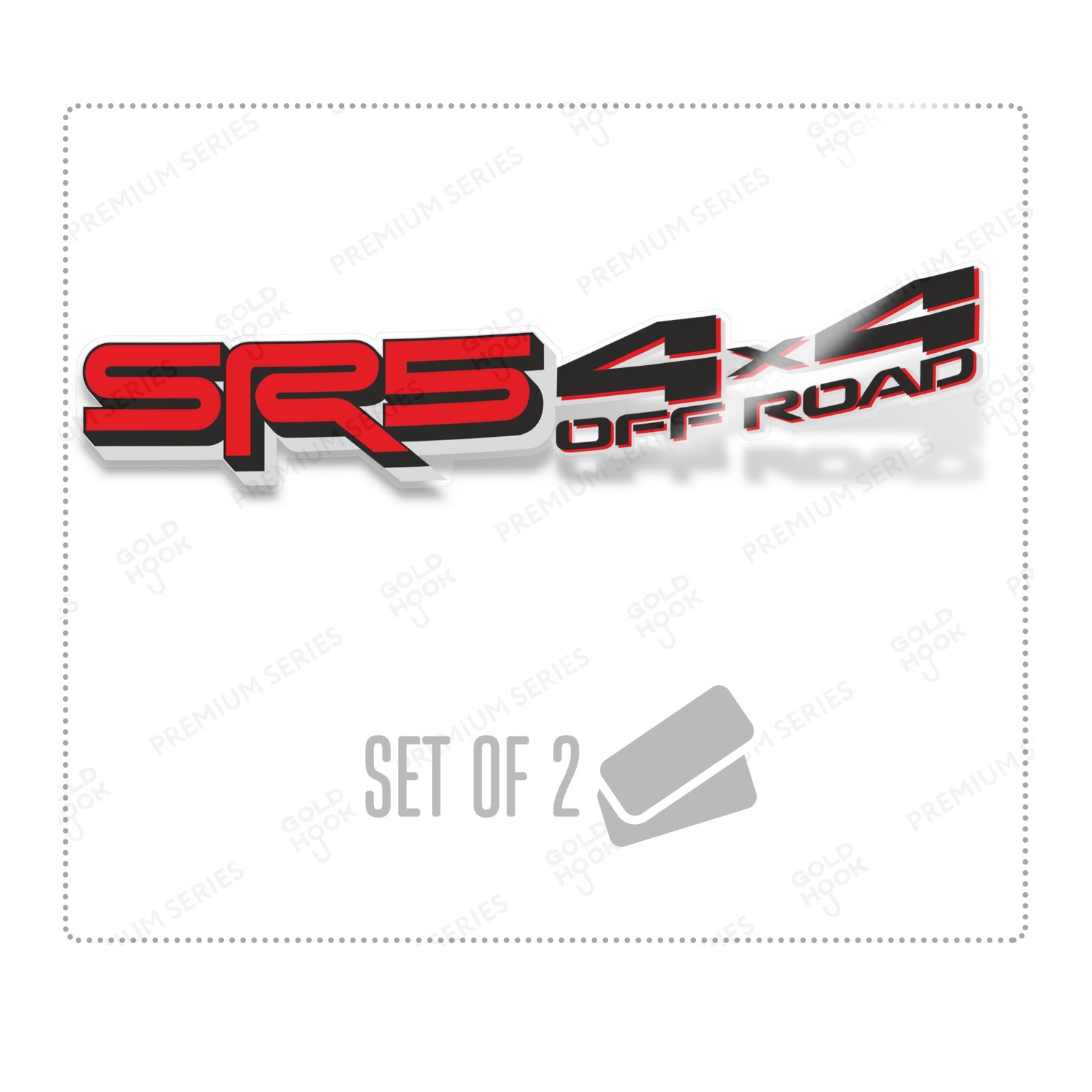 SR5 4×4 Decals Toyota Tacoma Tundra 4Runner 2005-2023 Metallic Bedside Set of 2