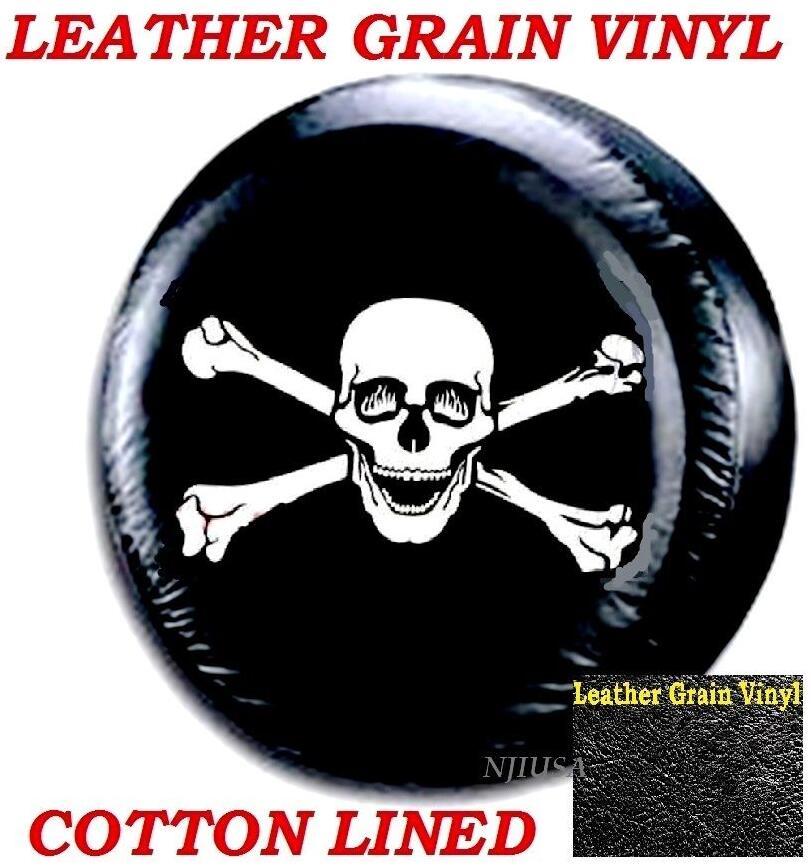 Trailer Spare tire tyre 215/75R15 Wheel Cover Skull CrossBone Heavy Duty Vinyl