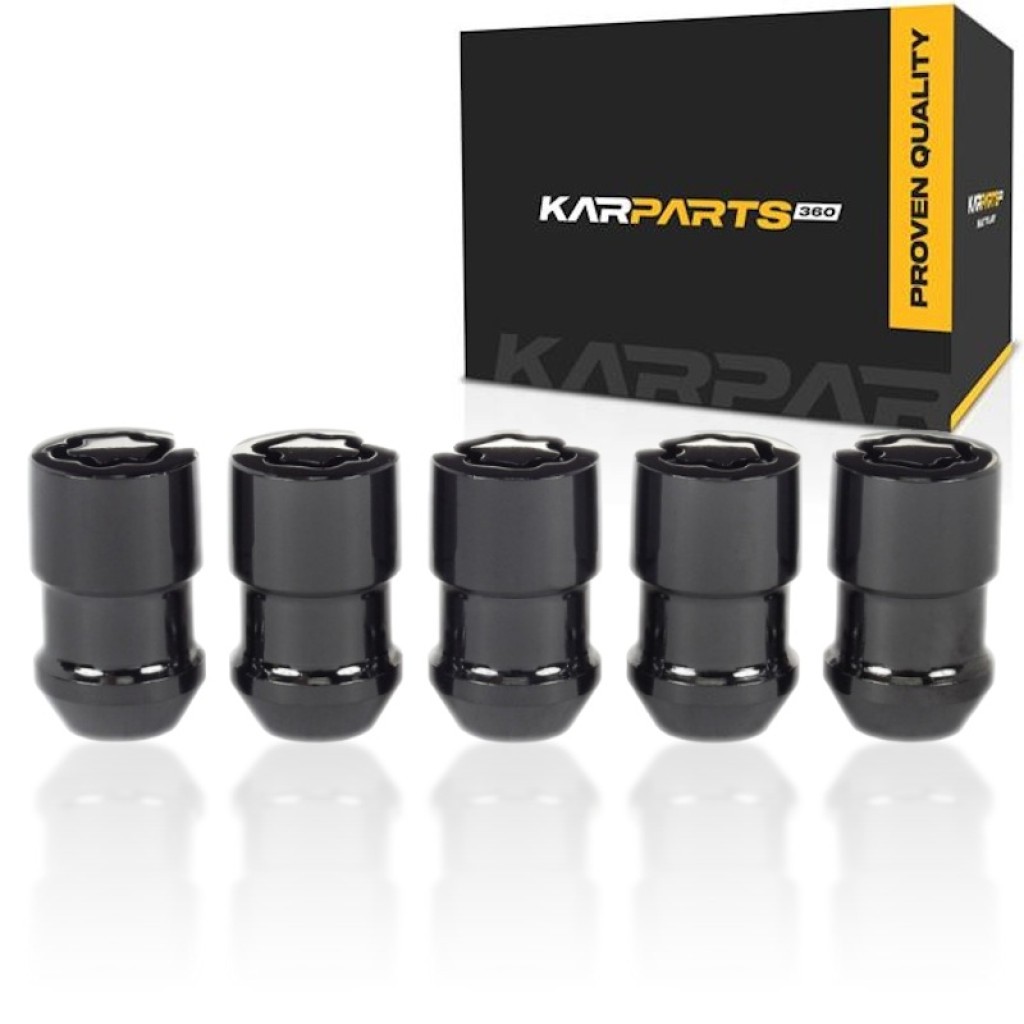 McGard Wheel Lock Nut Set For 1990-2018 Jeep Wrangler JK 5 Pack 1.46in. L Black