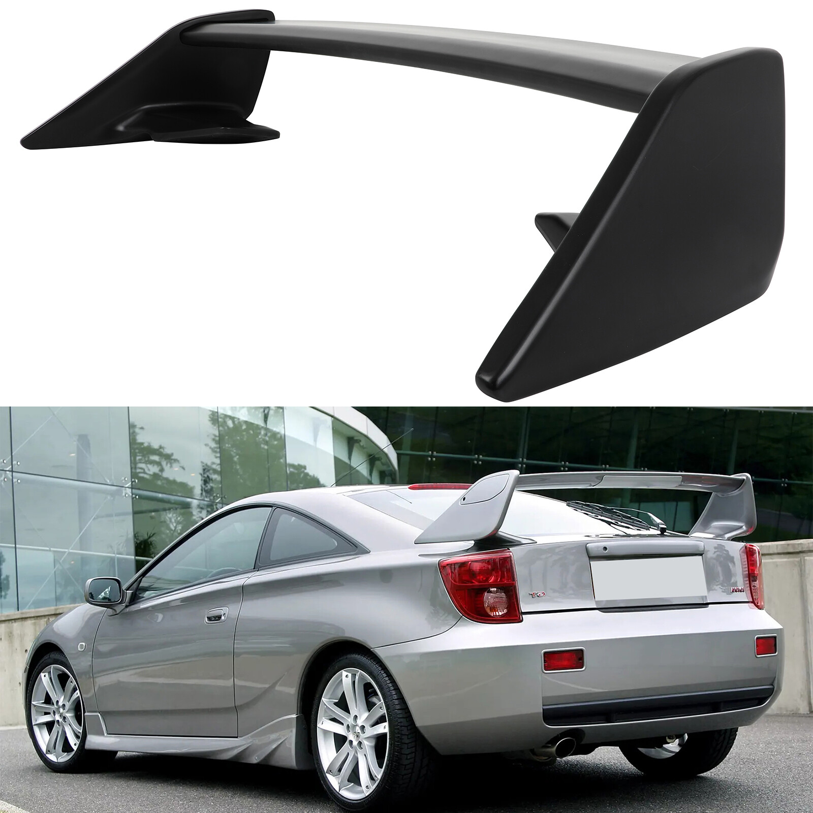 Fits 2000-2005 Toyota Celica Matte Black Wing Spoiler ABS Plastic