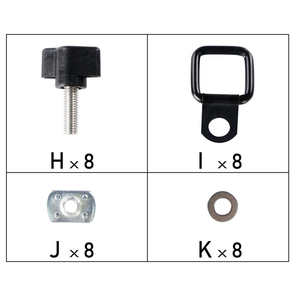 Quick Removal Fastener Thumb Screw and Nut Kit For Jeep Wrangler YJ TJ JK 87-18