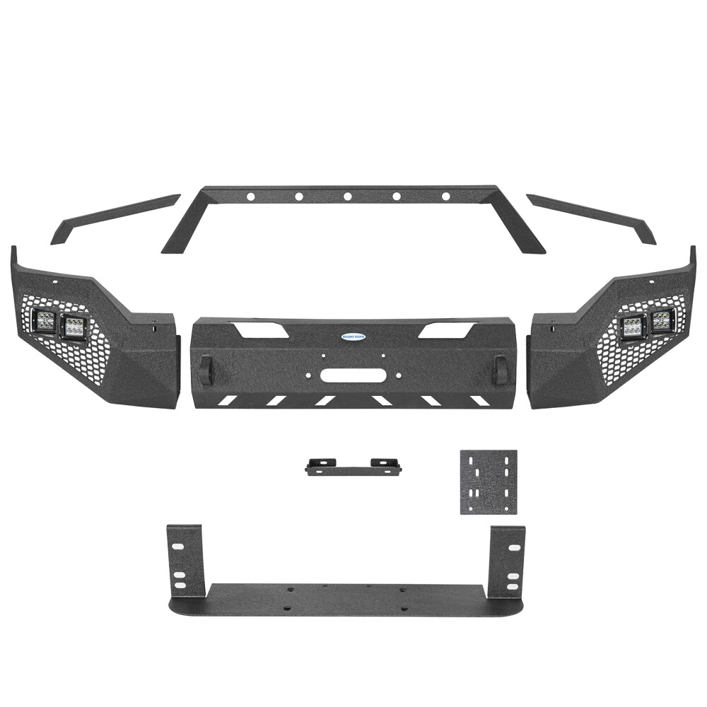 Hooke Road Steel Front Bumper or Rear Bumper w/Led Light for 2013-2018 Ram 1500