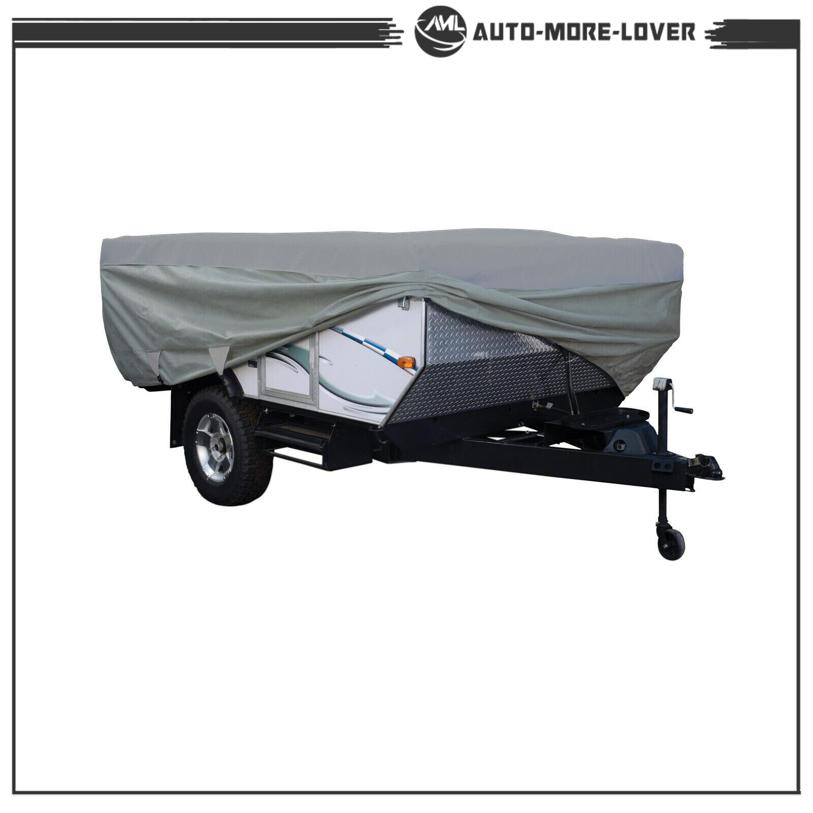 Waterproof Pop Up Folding Camper RV Cover Fit 8-18 FT Long Trailers