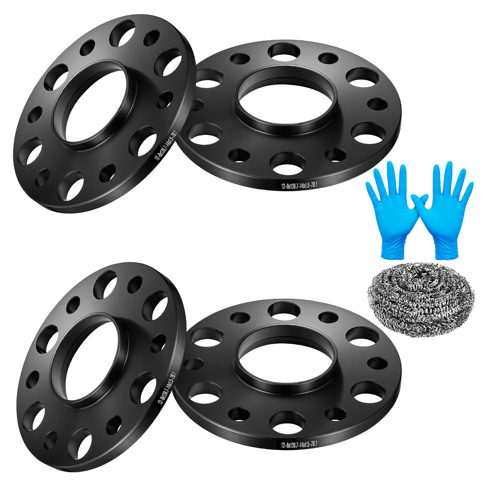 4Pcs 6×5.5 6×139.7 Hub Centric Wheel Spacers 12mm For Chevy 1500 GMC 78.1mm CB