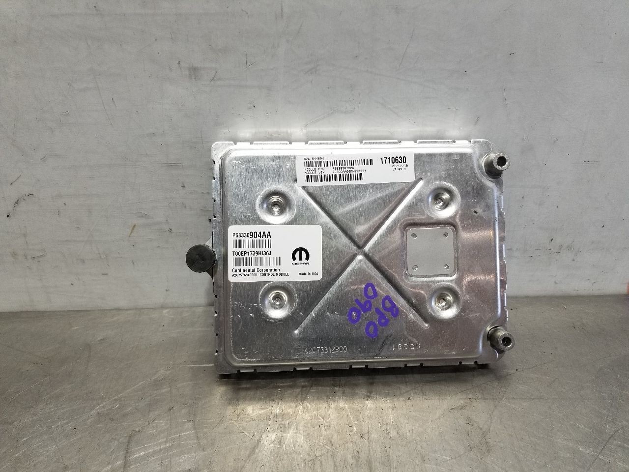 19 2019 CHRYSLER 300 3.6L ECM ENGINE CONTROL MODULE 68330904AA