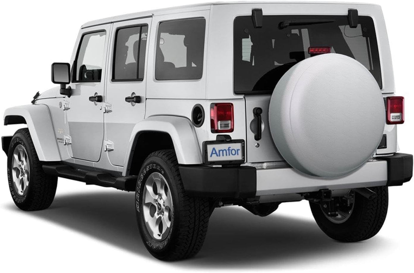 Amfor Spare Tire Cover, Universal Fit for Jeep, Trailer, RV, SUV, Truck and M…