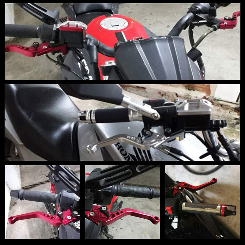 7/8″ Handlebar Motorcycle Brake Clutch 6-Gear Lever Master Cylinder Reservoir