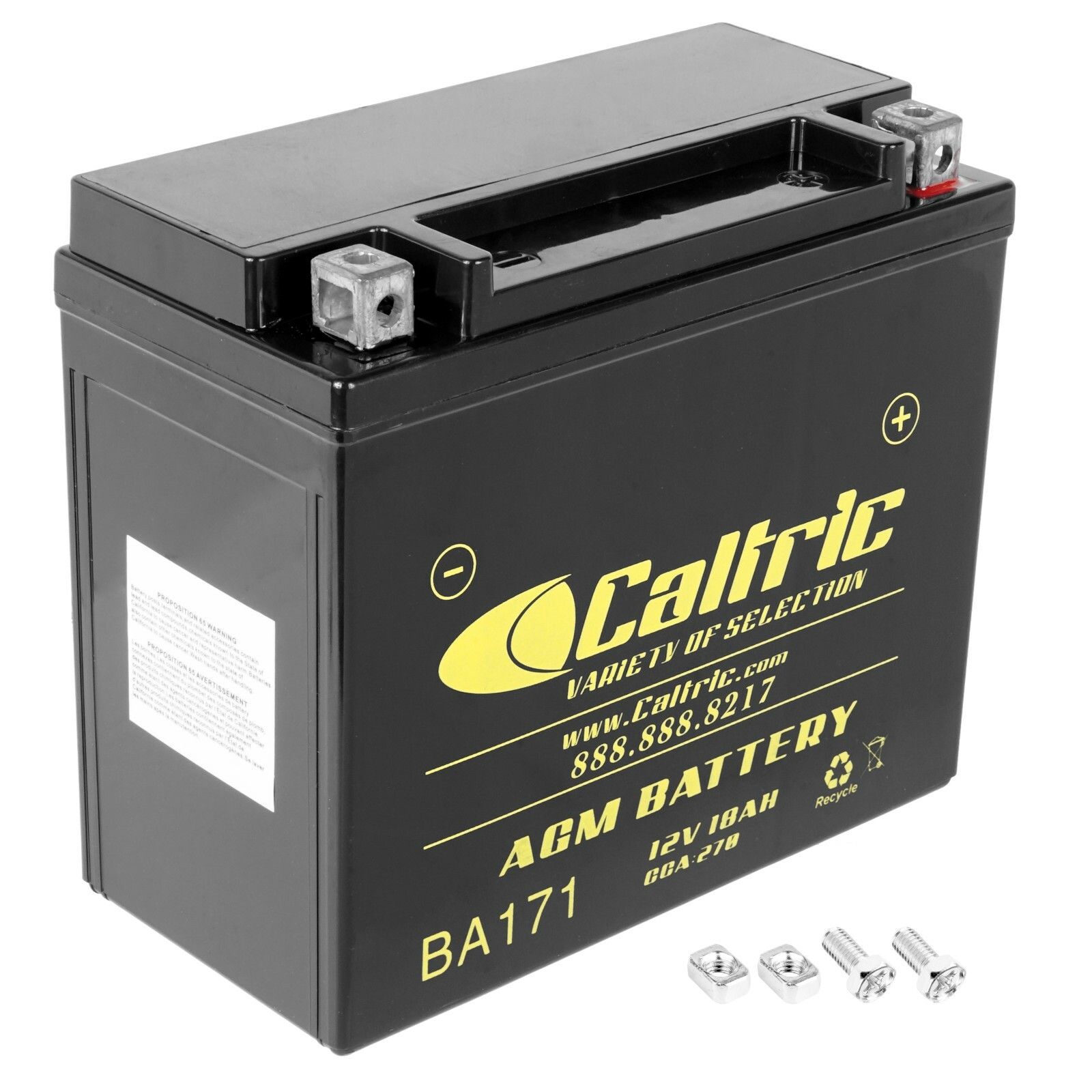 Caltric AGM Battery for Sea-Doo GTI GTR GTX 130 2019 – 2021 / 12V 18 AH CCA 270