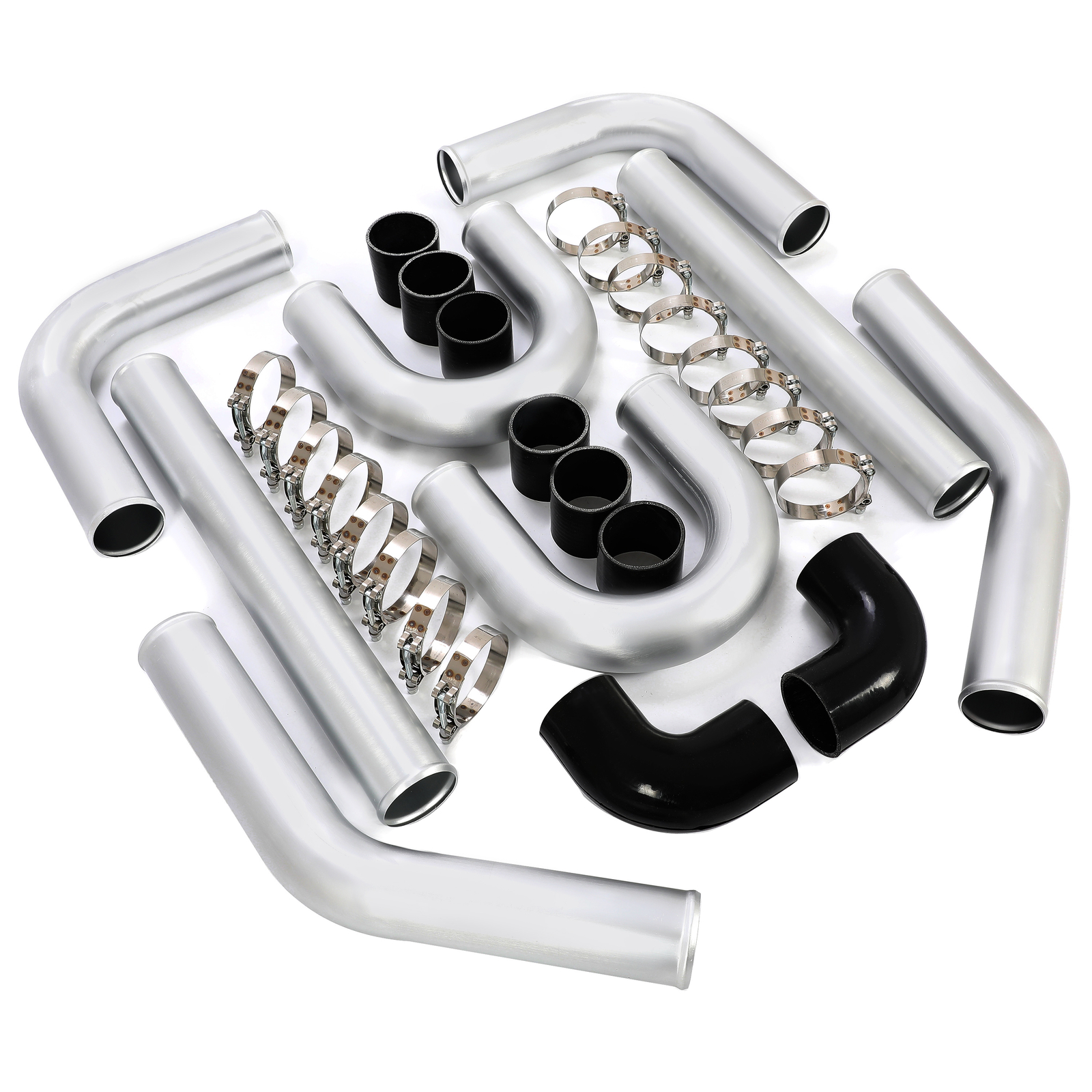 3″ 3 Inch 76mm Turbo Intercooler Aluminum Pipe Silicone Hose Kit