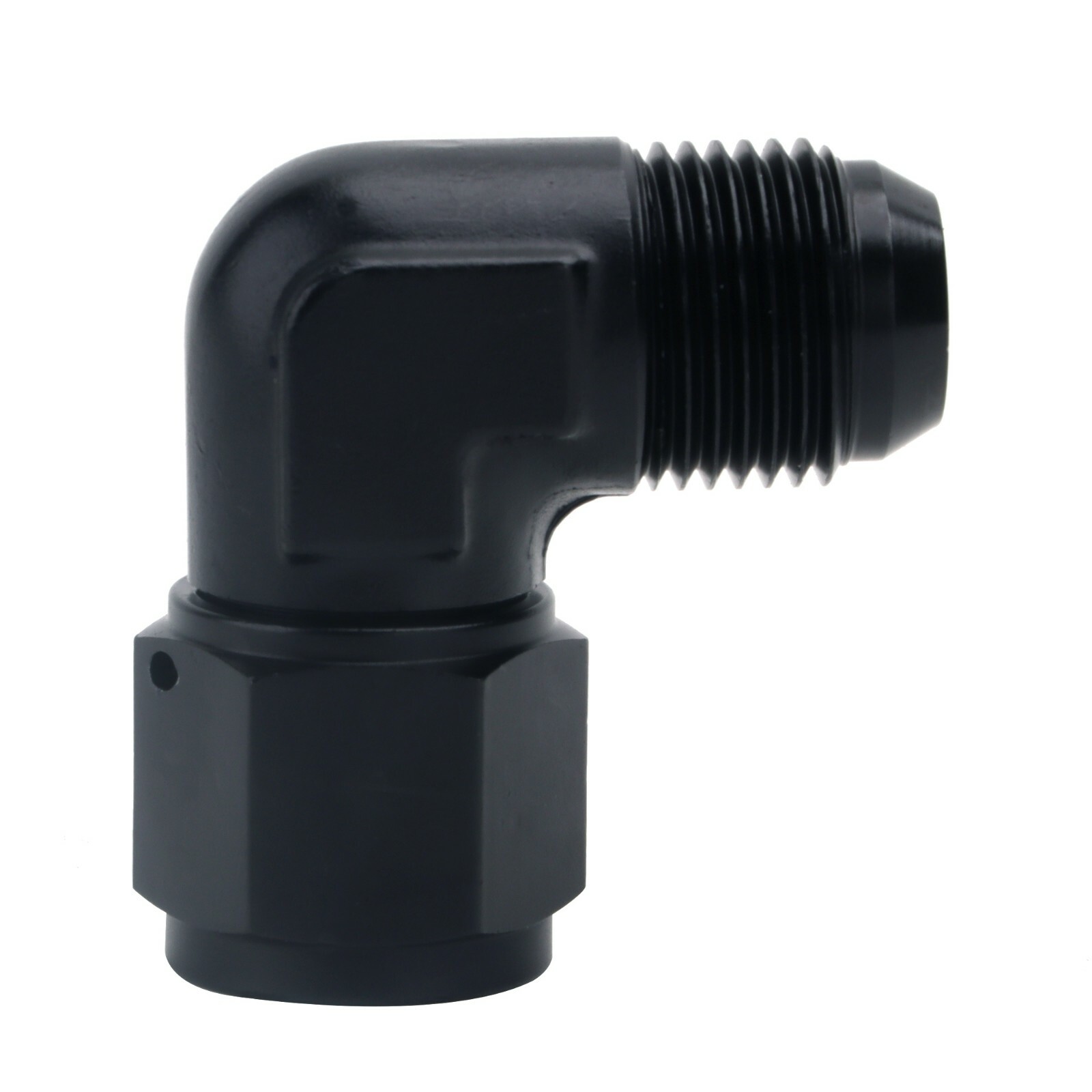 4AN Female to 4AN Male Flare Swivel Hose Fitting Adapter 90° Degree Aluminium