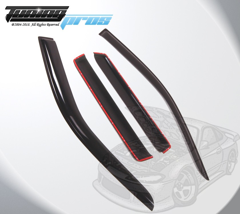 For Mitsubishi Outlander 2003-2006 Smoke Window Rain Guards Visor 4pcs Set