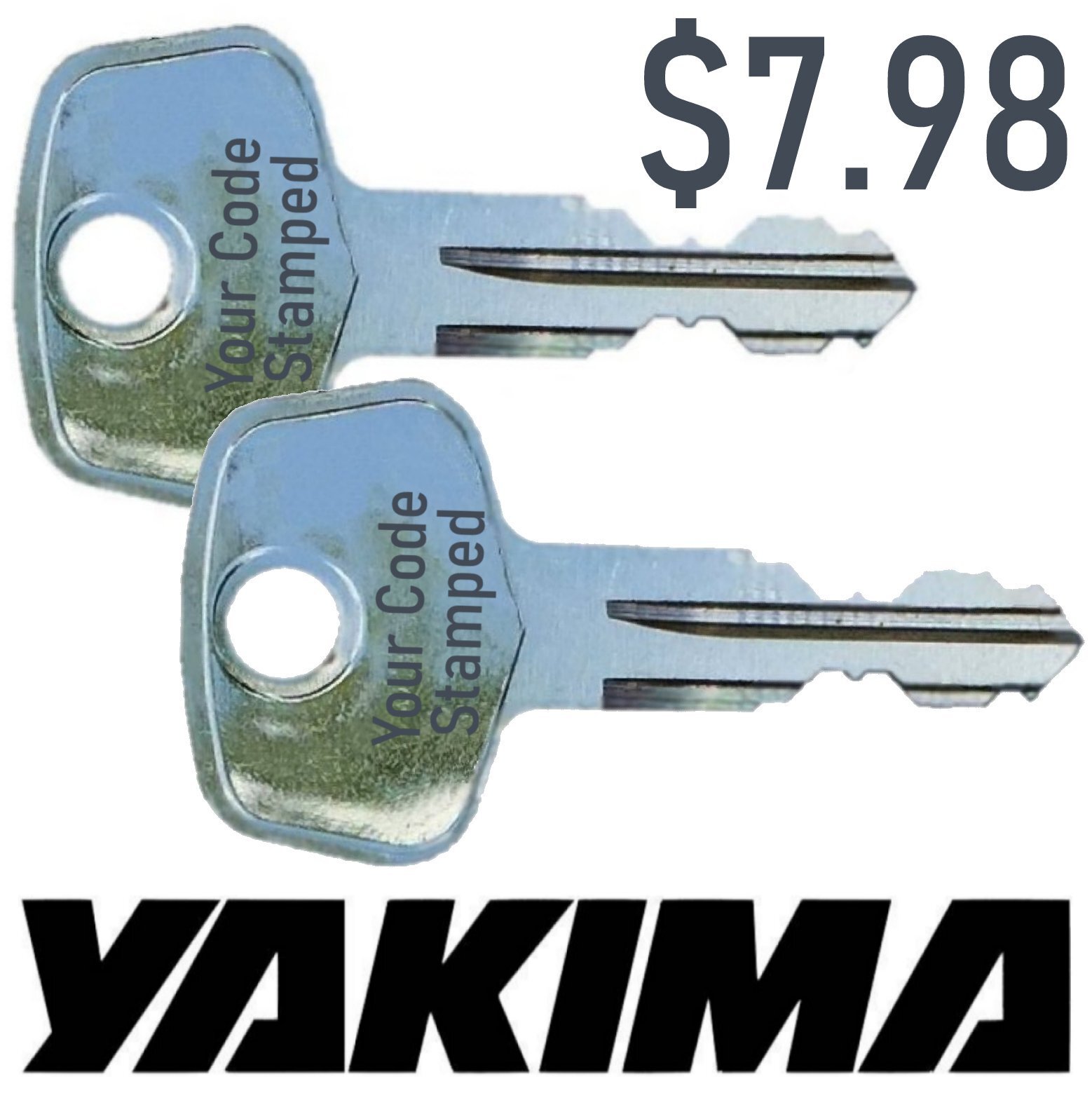 2 YAKIMA Replacement Key SKS Lock Ski Roof Rack Bicycle Cargo Carrier Whispbar