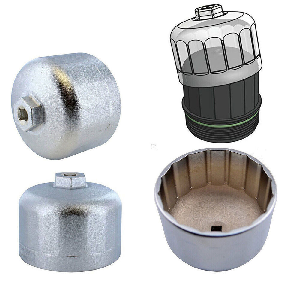 86mm 16 Flute Oil Filter Wrench Tool Cartridge Housing Cap For BMW Volvo Vehicle