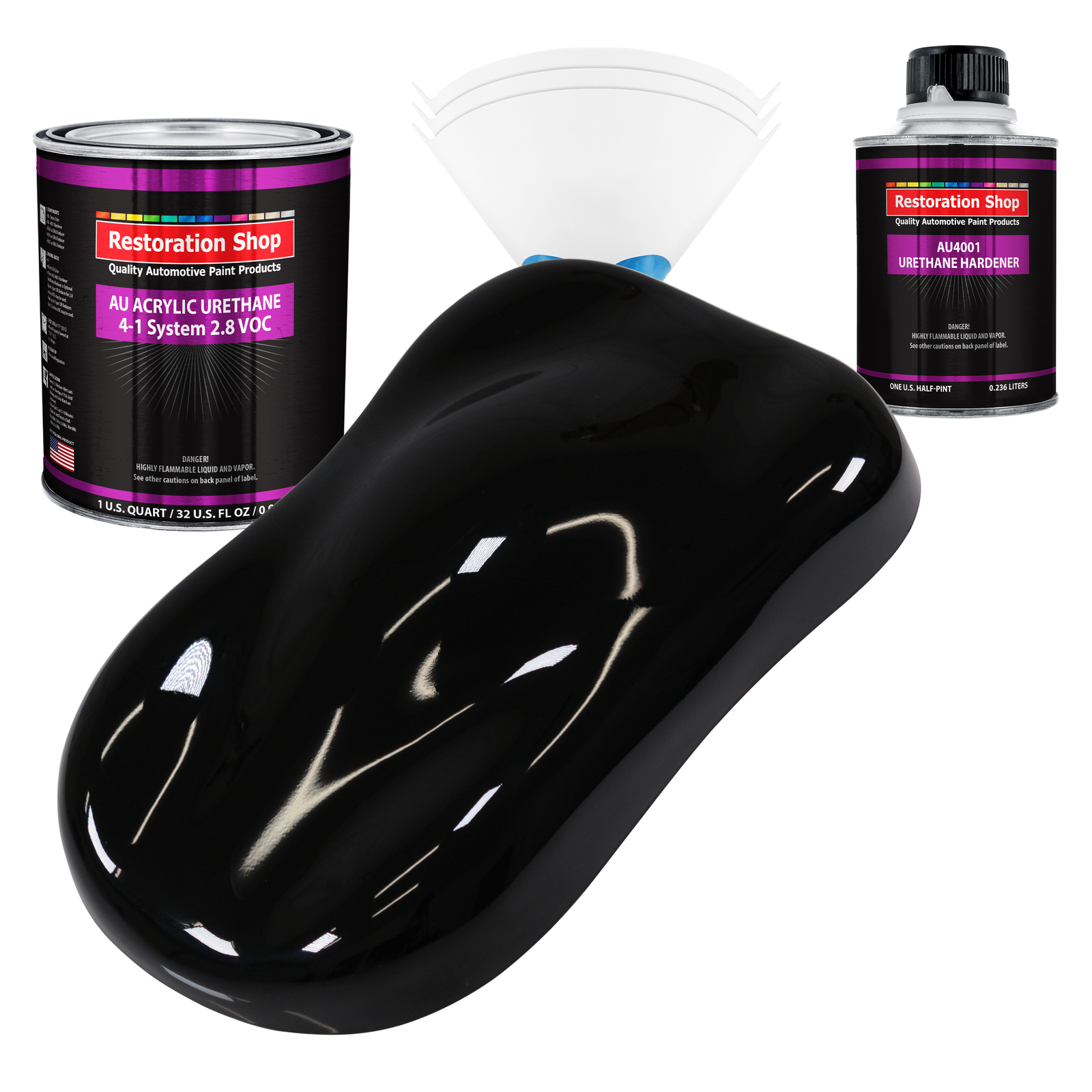 Restoration Shop Jet Black (Gloss) Acrylic Urethane Quart Kit Auto Paint