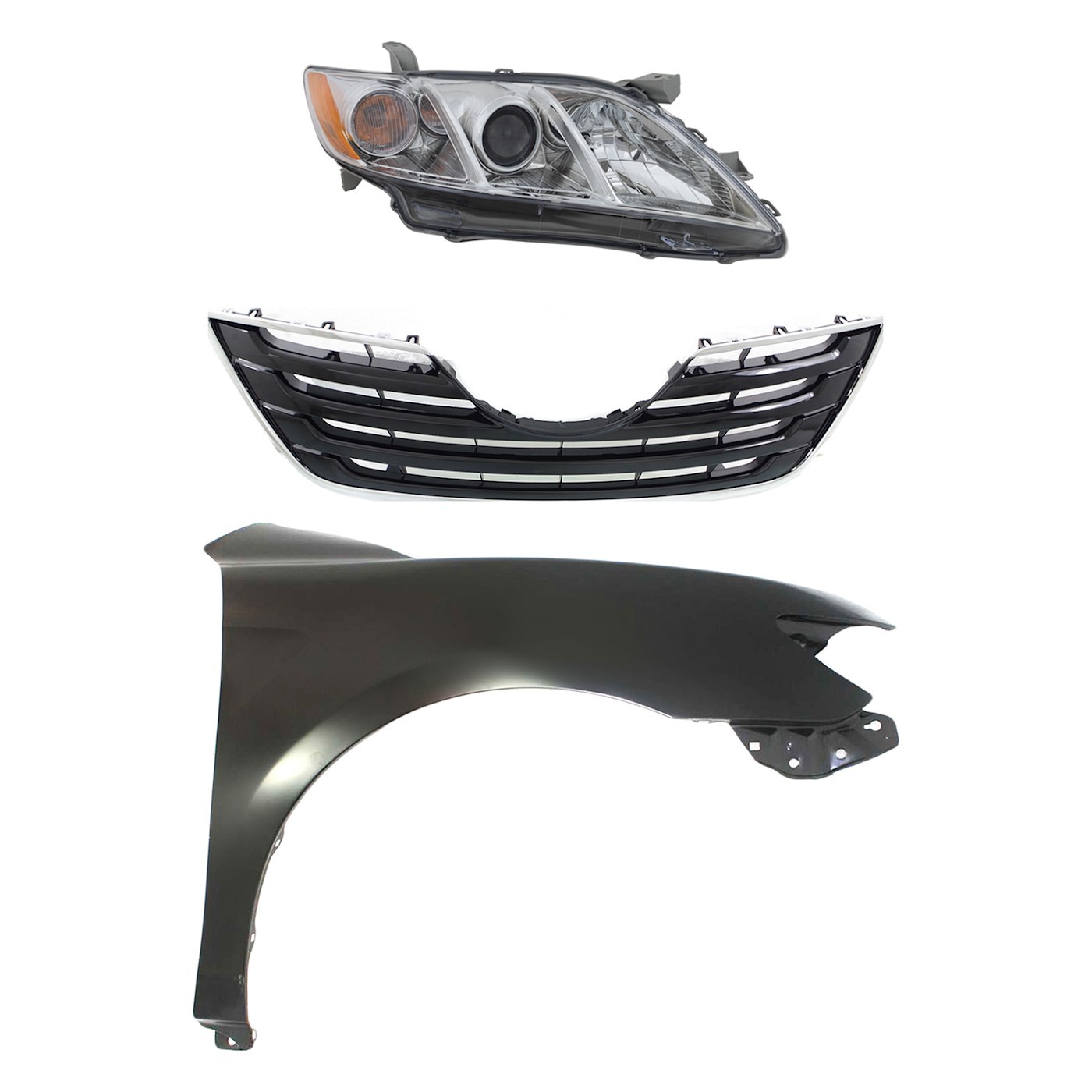 Headlight Driving Head light Headlamp Passenger Right Side Hand for Camry 07-09
