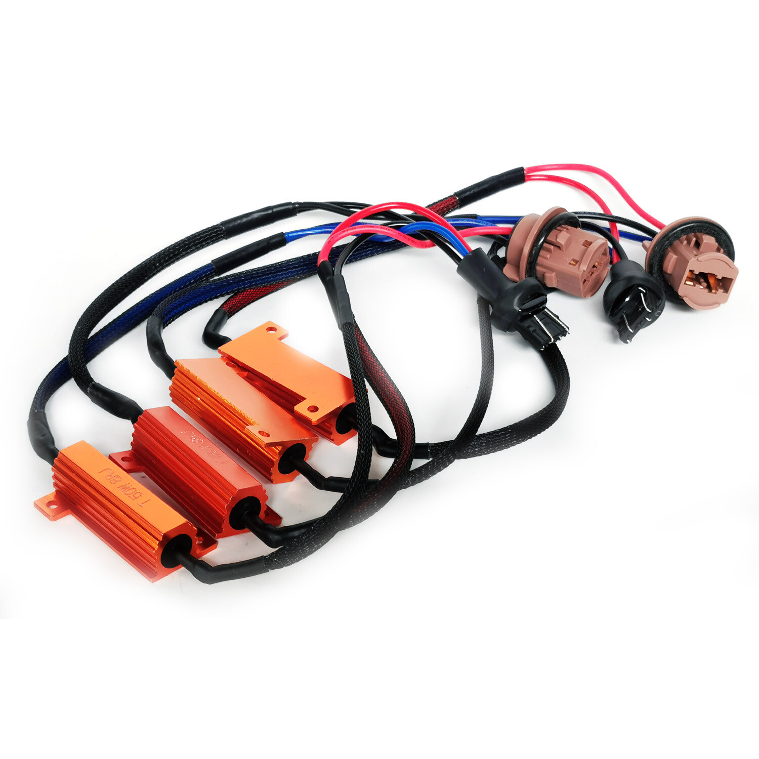 NEW 7443 LED Resistor Kit Turn Signal Relay Harness Adapter Anti Flicker Decoder
