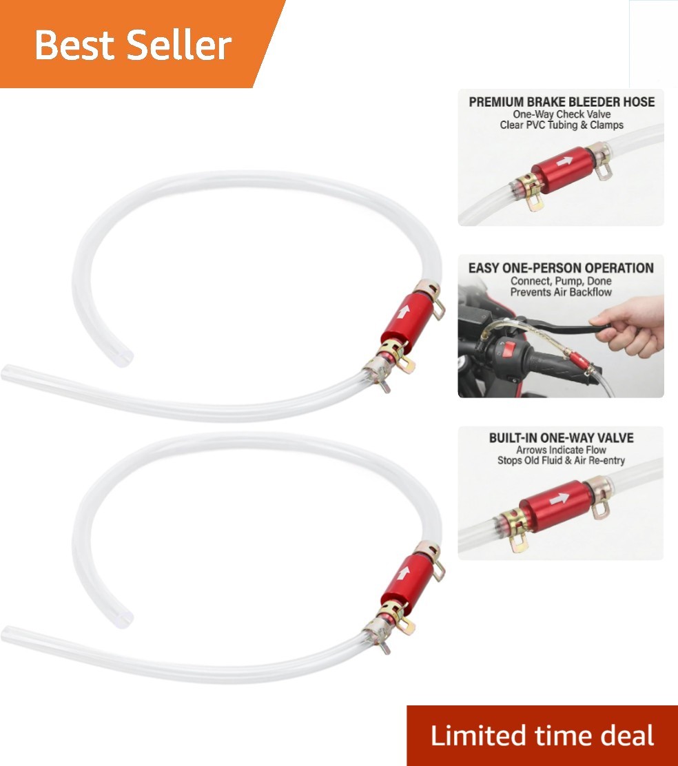 Easy-Use One Way Check Valve Brake Bleeder Hose Set for Safe Vehicle Maintenance