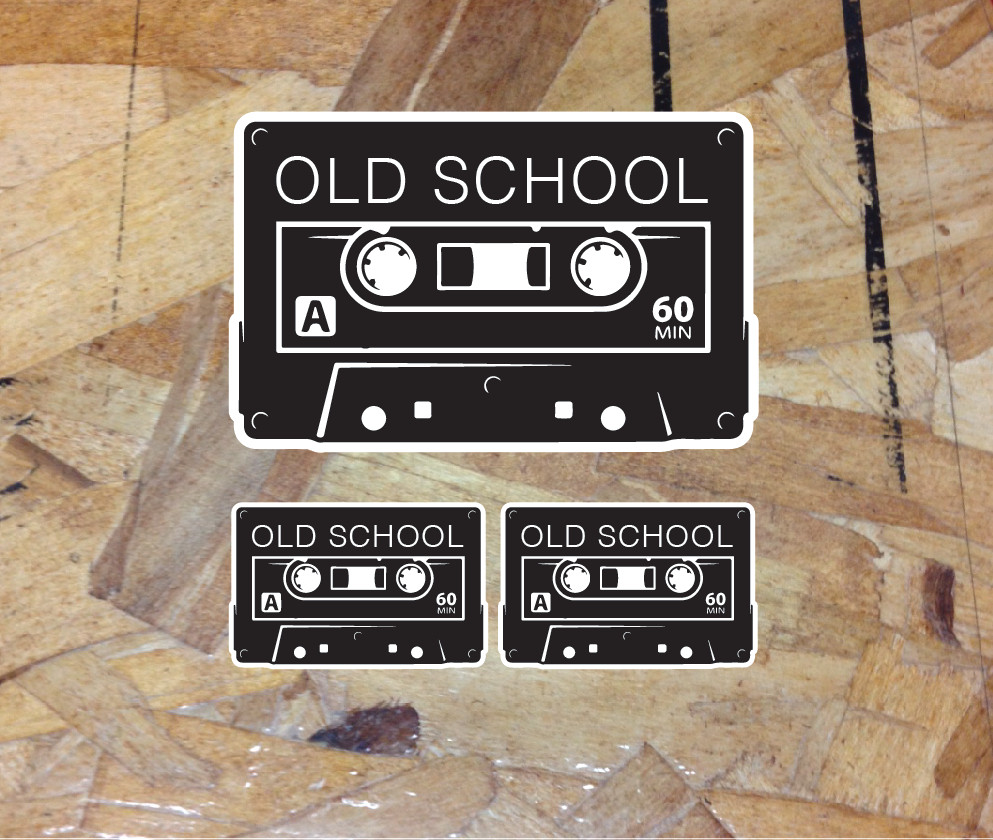 Old School Cassette Tape Sticker Vinyl Decal Bumper Sticker Car Music Sticker