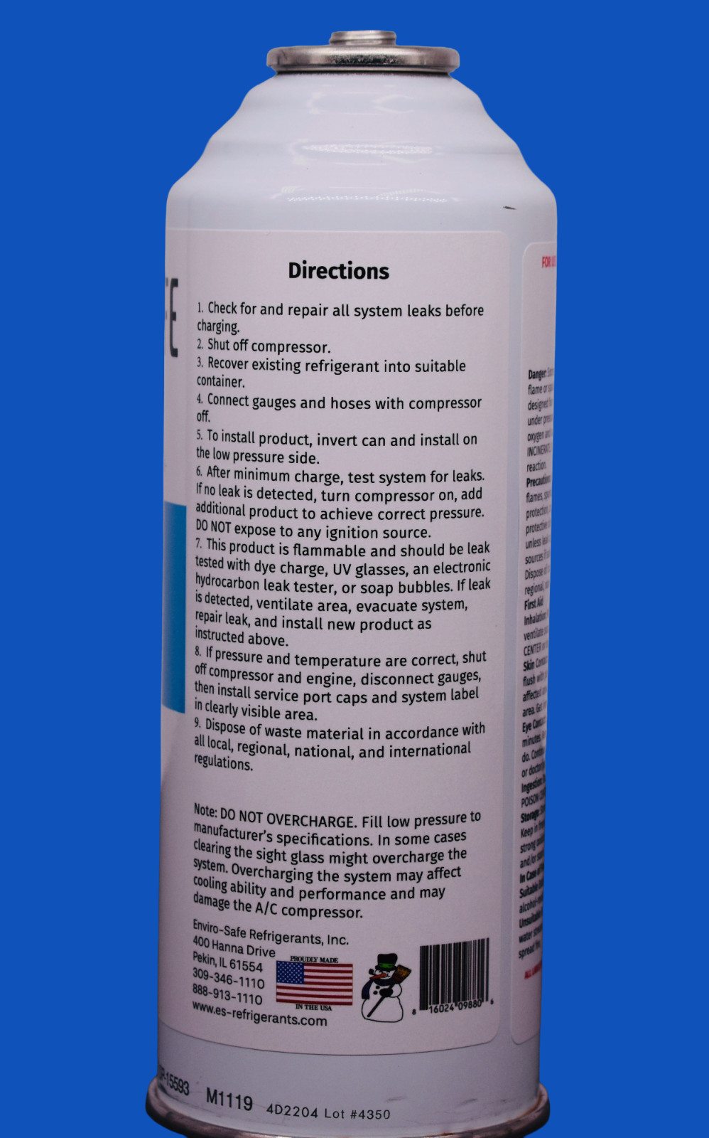 Industrial R134a Replacement Refrigerant | Auto | 1 can with Brass Gauge