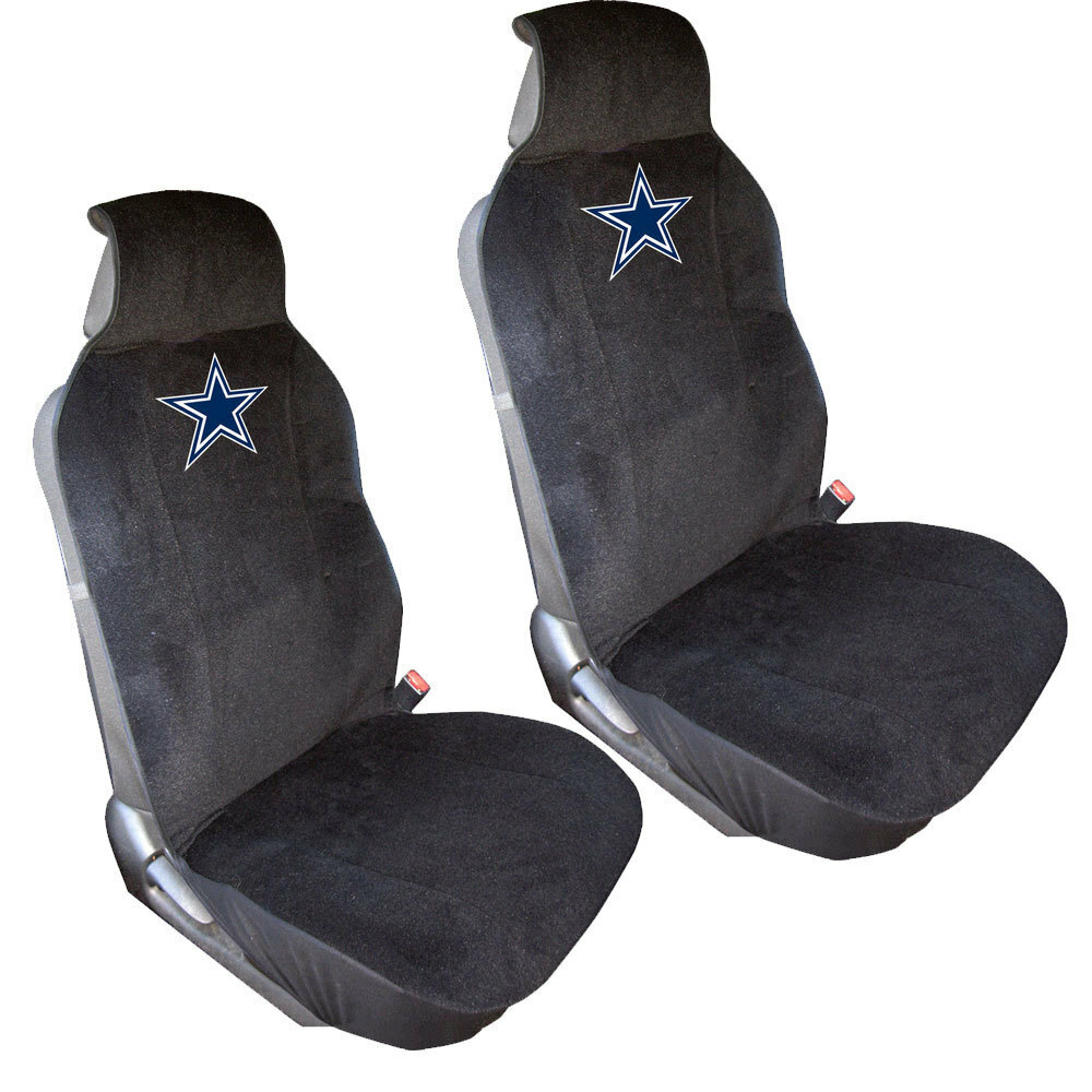 New NFL Dallas Cowboys Car Truck SUV Van 2 Front Sideless Seat Covers Set