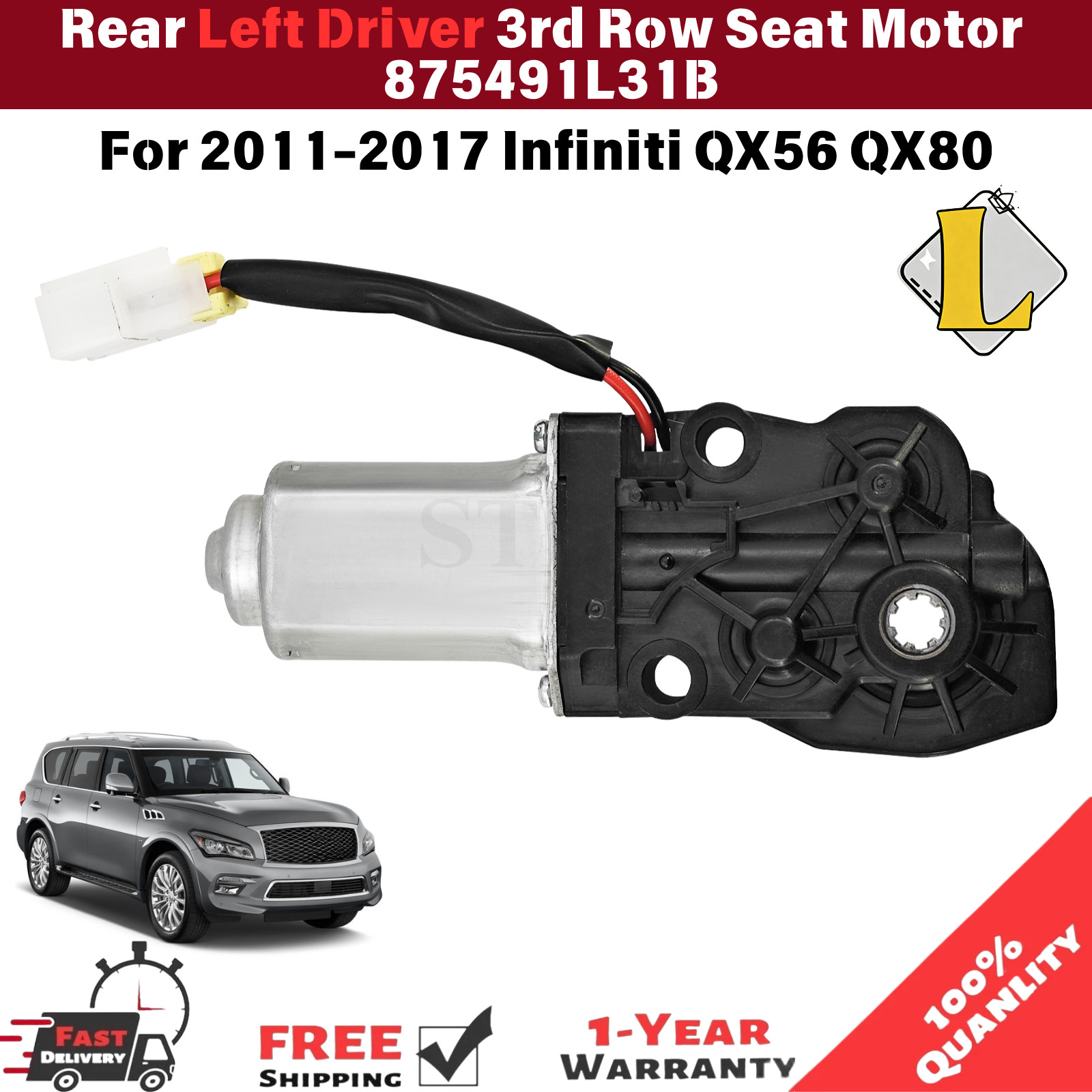 For Infiniti QX56 QX80 2011-2017 Rear Left 3rd Row Seat Motor 87549-1L31B NEW US