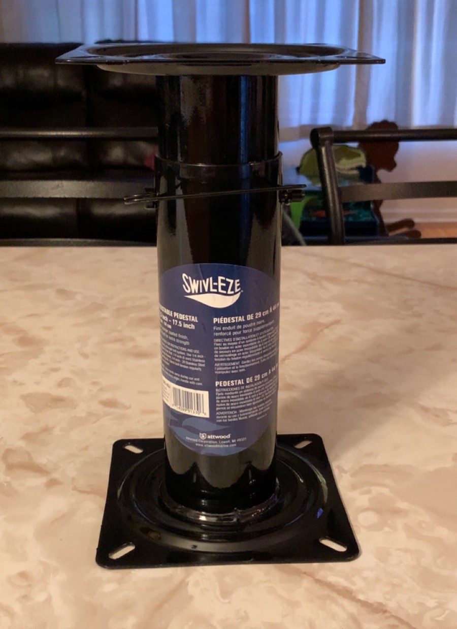Attwood Swivl-Eze Adjustable Pedestal Boat Seat Mount 11.5″-17.5” 91320-ADJ