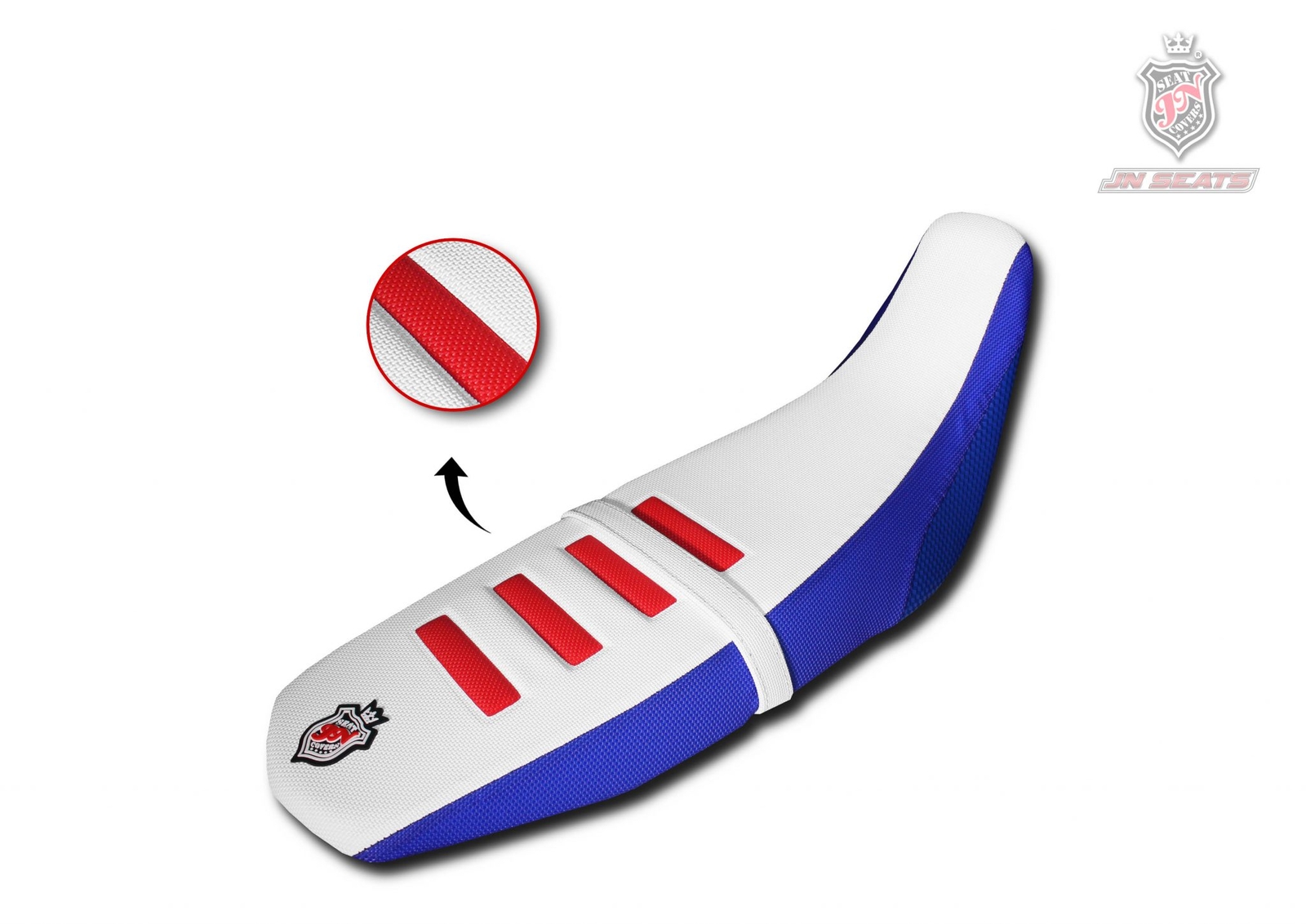 Honda Crf 250R 2018-2021 JN-Design Seat Cover Anti-Slip Blue & White & Red