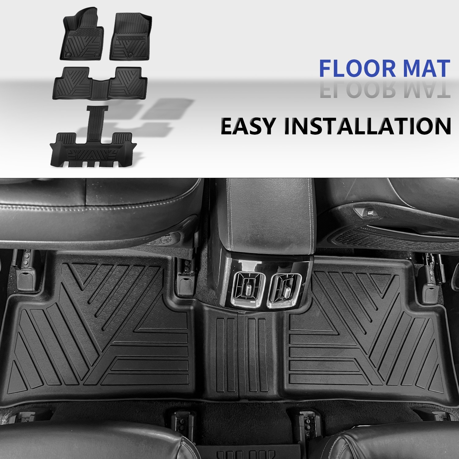 For 2021-2026 KIA Sorento Floor Mats Cargo Liner with Backrest Mats Trunk Mat