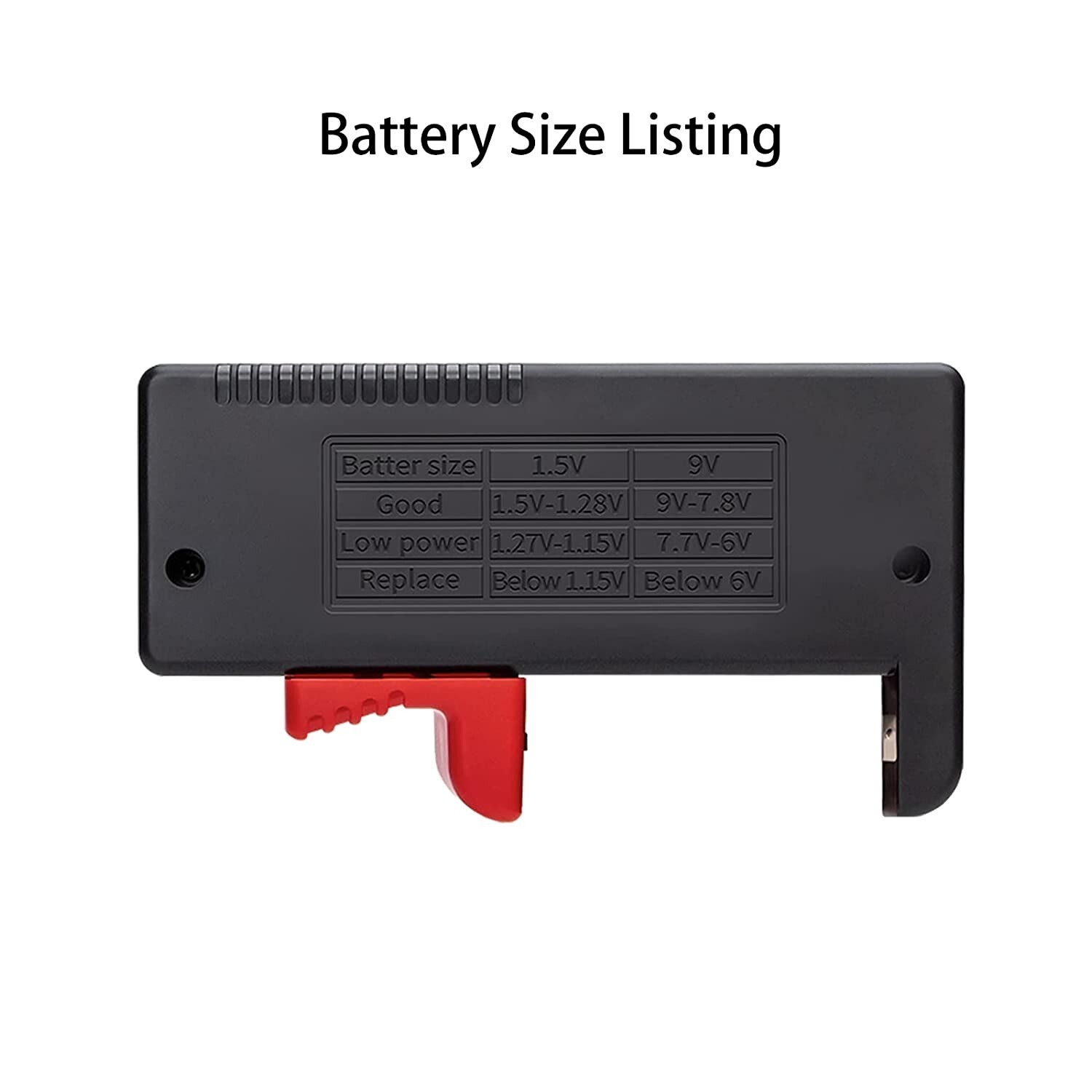 Battery Tester Checker Universal For AA AAA C D 9V 1.5V Button Cell Batteries