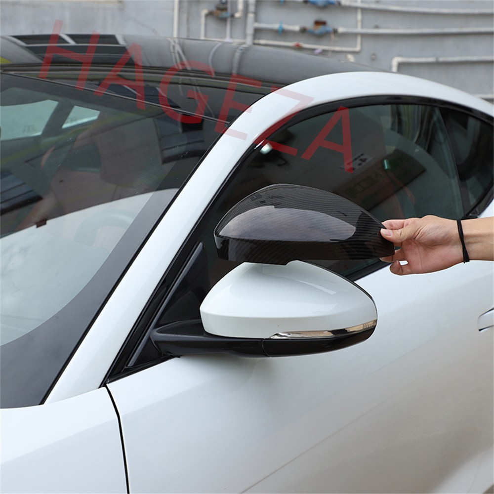 Dry Real Carbon Fiber Side Rearview Mirror Caps Trim For Jaguar F-TYPE 2013-2025
