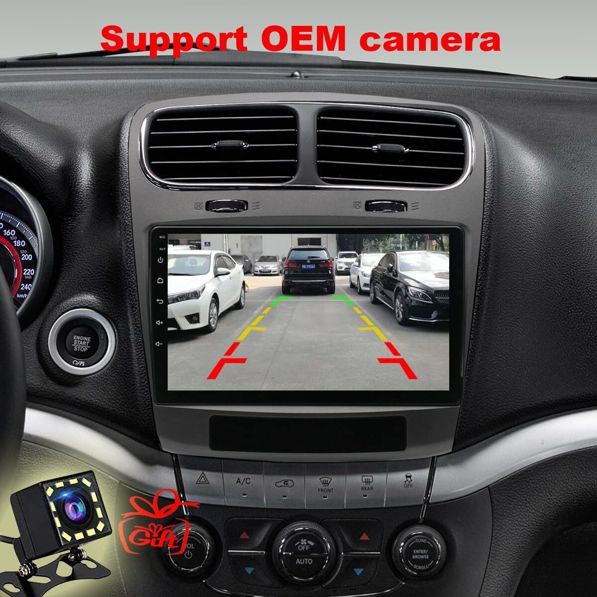 Para 2012-2020 Dodge Journey Android 14.0 Car Radio GPS Navi Wifi Apple Carplay