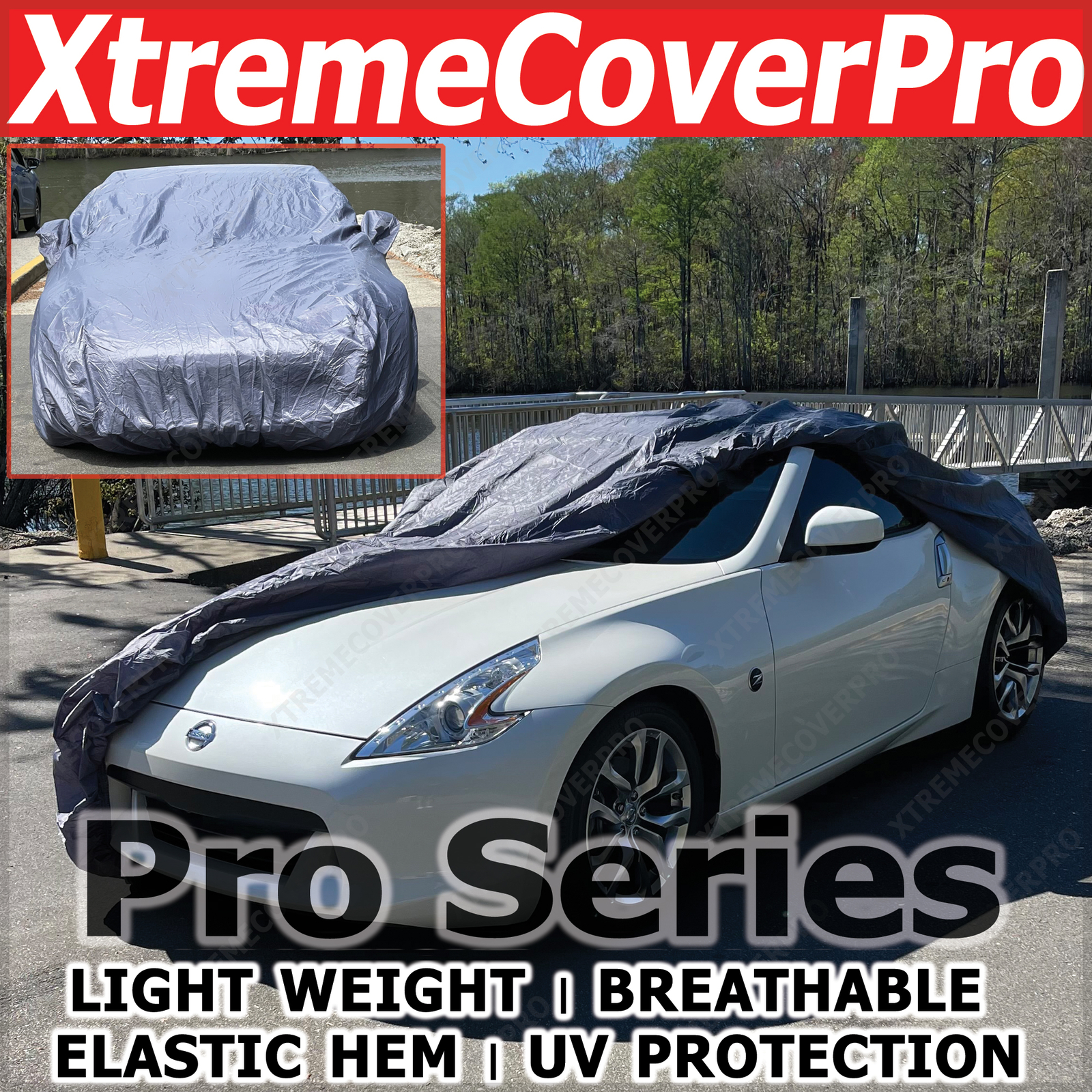 BREATHABLE CAR COVER – GREY for 2018 2017 2016 2015 2014 2013 – 2009 NISSAN 370Z