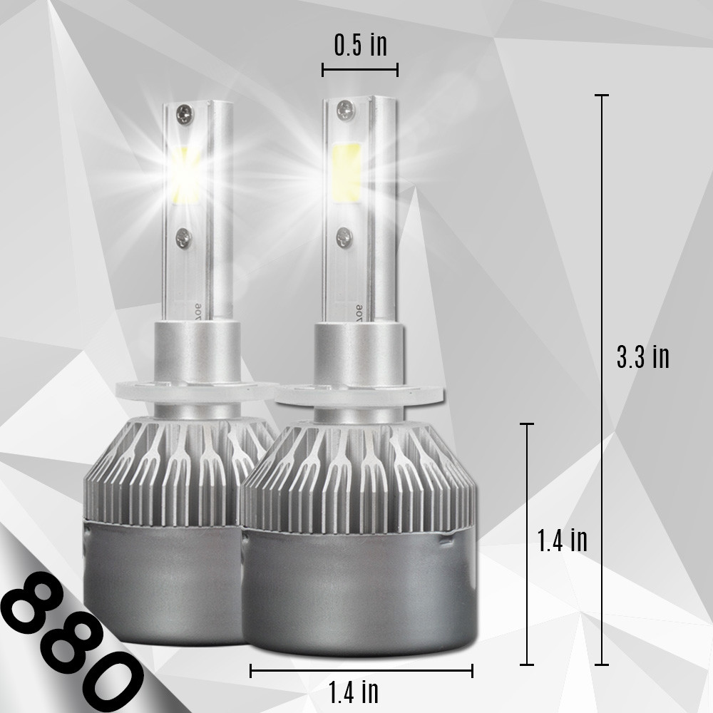 XENTEC LED HID Foglight Conversion kit 880 6000K for 1996-1999 Saturn SW1
