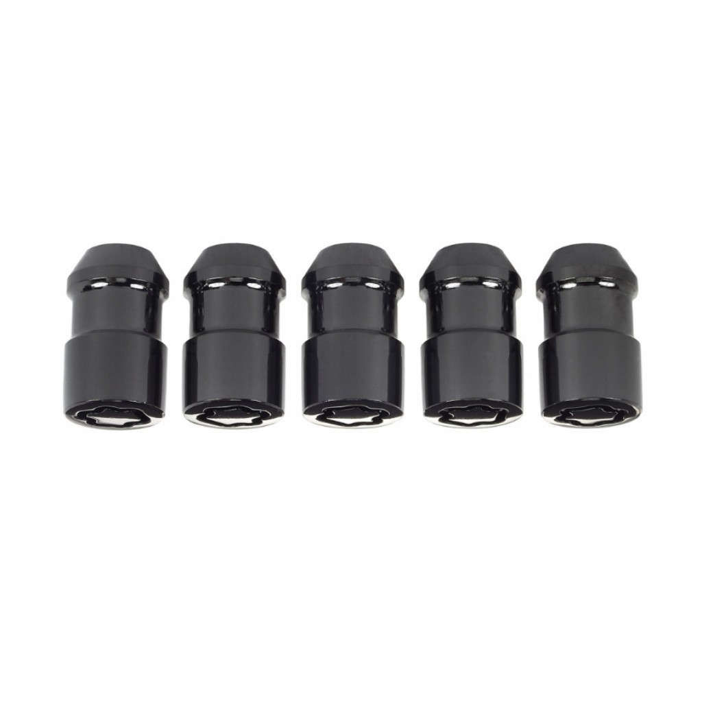 McGard Wheel Lock Nut Set For 1990-2018 Jeep Wrangler JK 5 Pack 1.46in. L Black