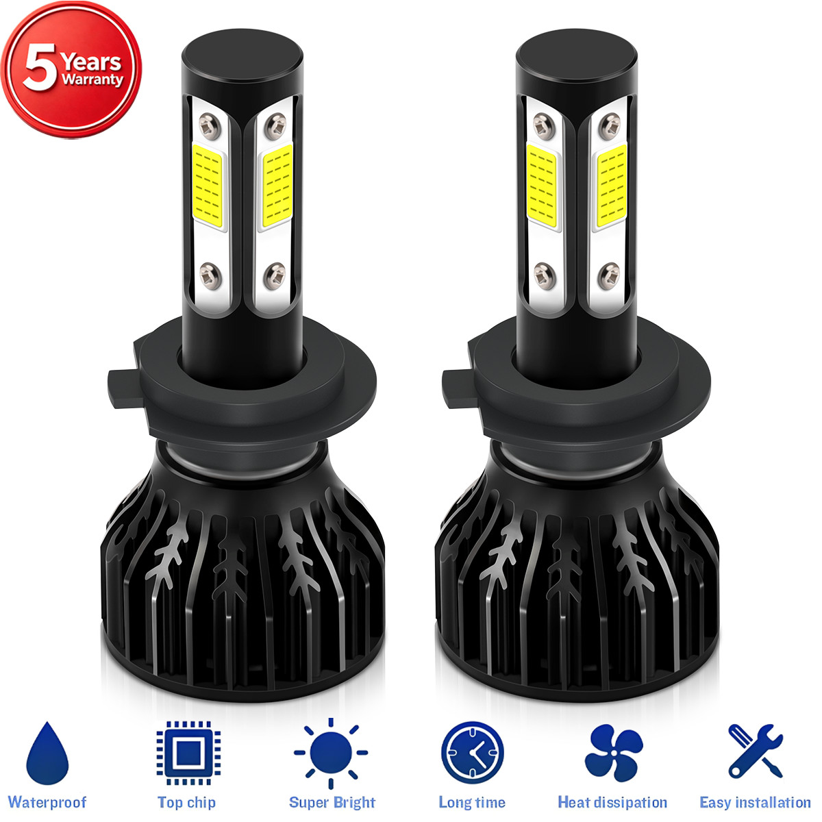 2x H7 LED Headlight Bulbs Low Beam 6000K 12000LM For Hyundai Tucson 2016-2021