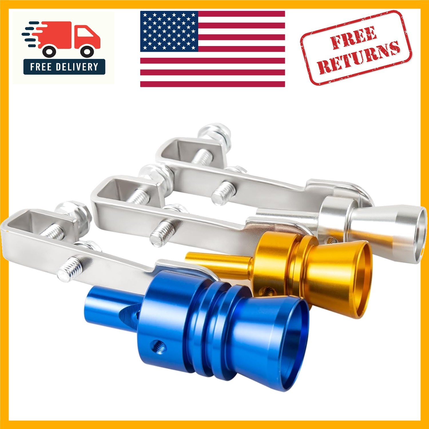 3Pcs Aluminum Turbo Whistle Set – Universal Car Sound Enhancer in Random Colors