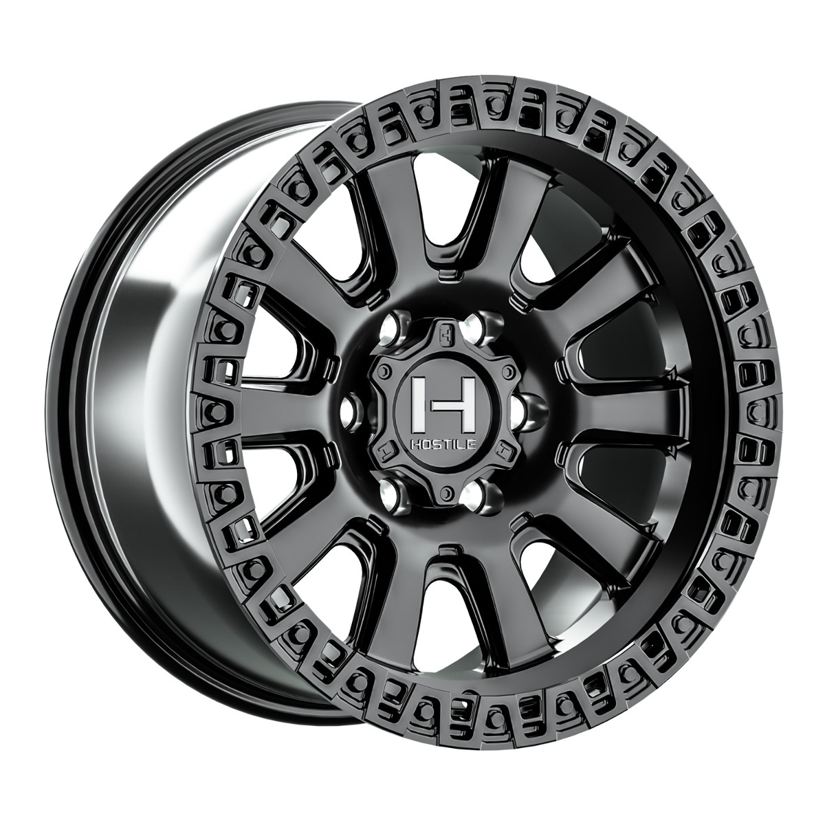 17″ Hostile H138 Crawler 17×9 6×5.5 0mm Wheel Asphalt For Chevy GMC Ram Cadillac