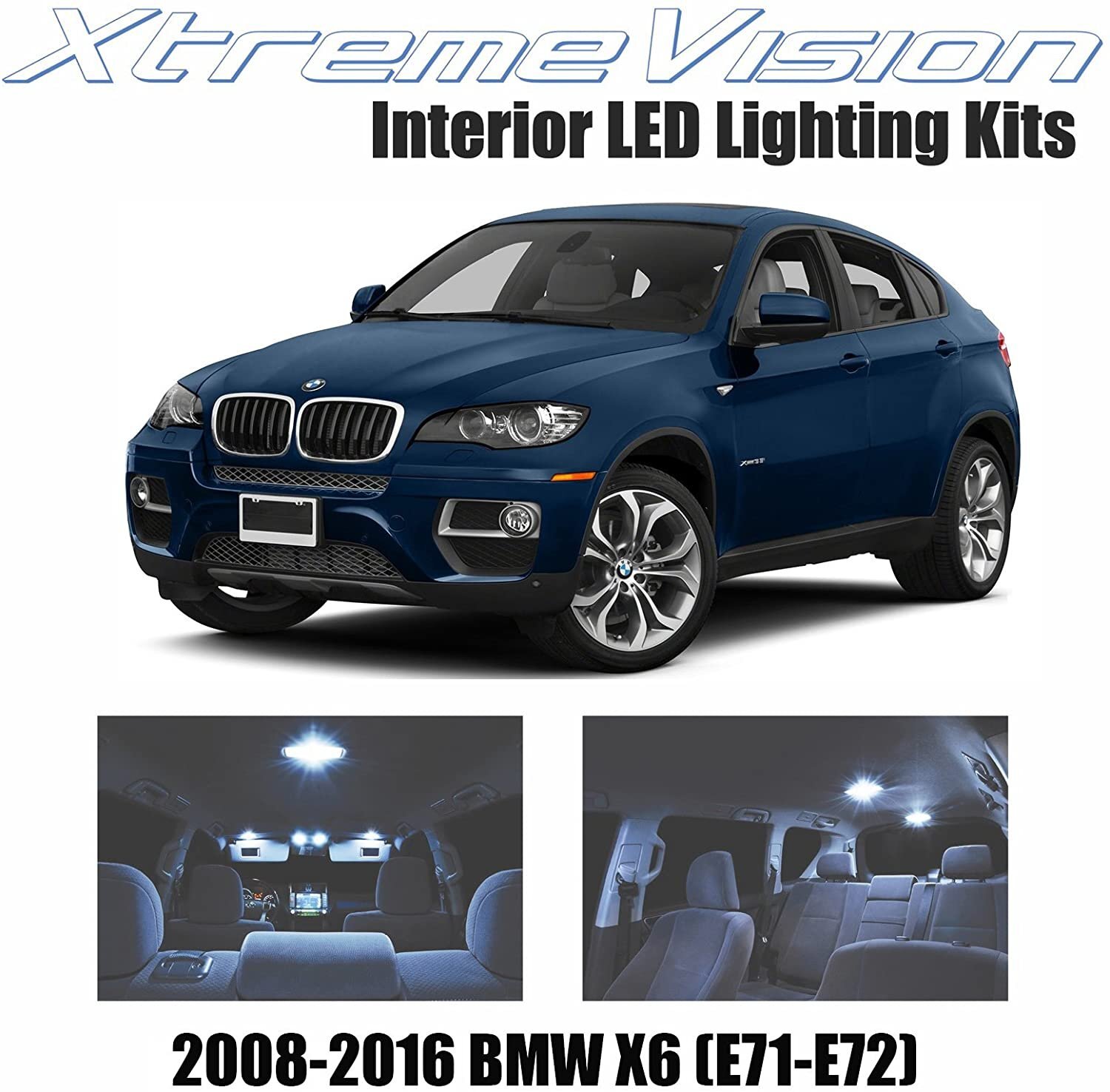 XtremeVision Interior LED for BMW X6 (E71/E72) 2008-2016 (14 Pieces) Cool…