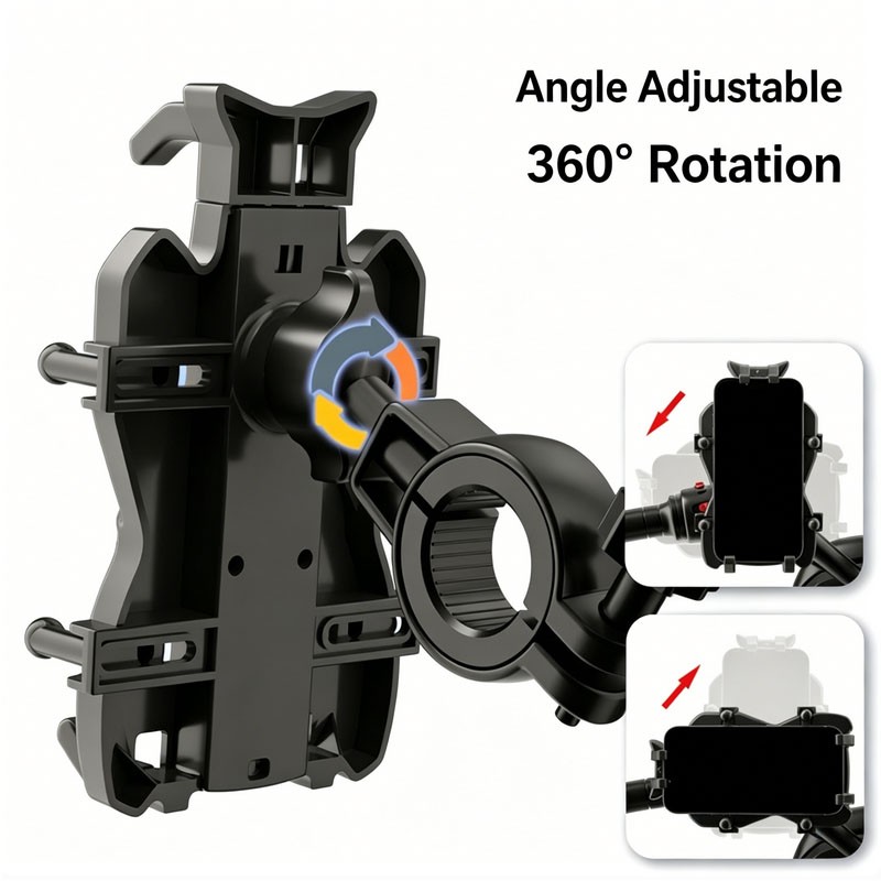 Universal Shockproof Phone Holder Mount 360 Rotation for Bike Motorcycle Scooter