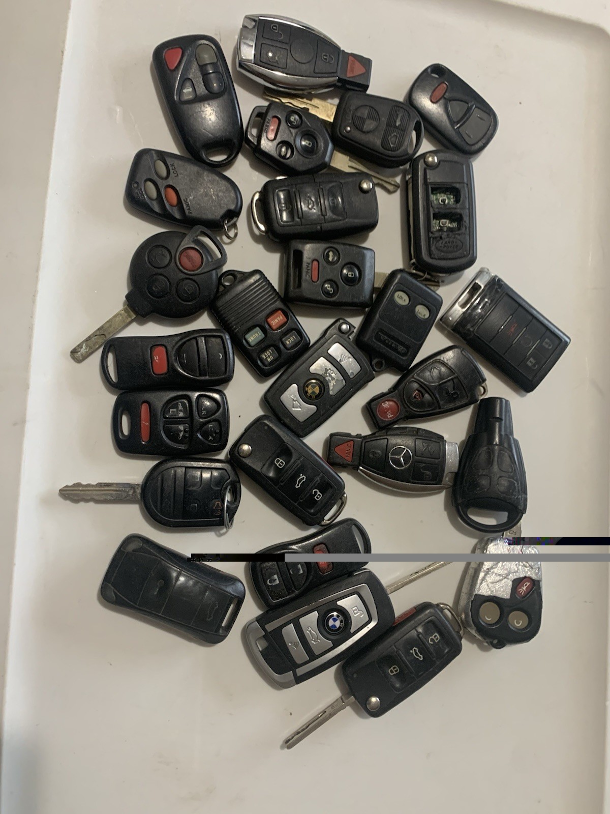 Lot mixed Key Fobs Remotes Keyless Entry transmitters FOR PARTS